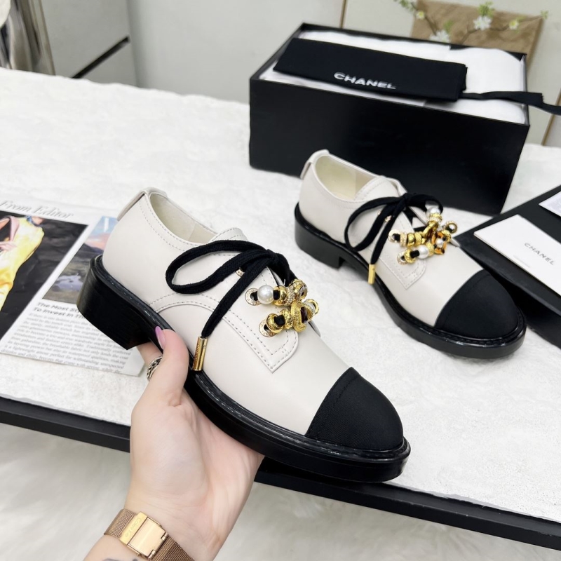Ch*el leather shoes